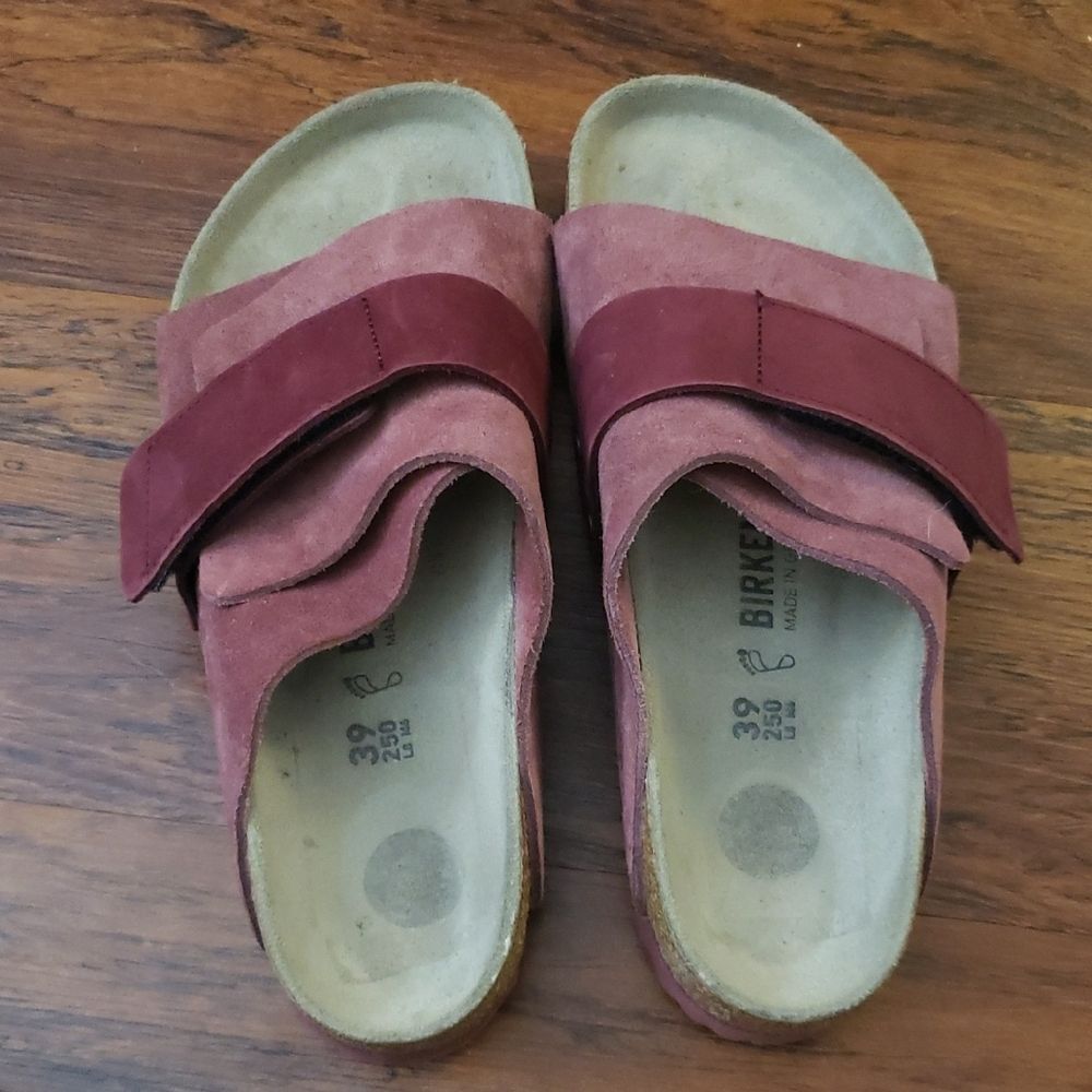 Birkenstock Women's Kyoto Nubuck Zinfandel Sandals Size 39 Wide Footbed - Picture 2 of 7
